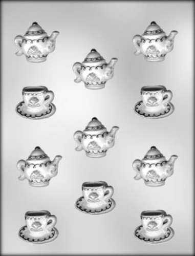 Teapot, Cup and Saucer Chocolate Mould - Click Image to Close